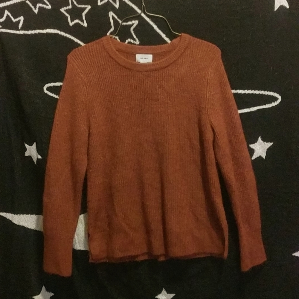 Rust colored, very warm, crew neck sweater